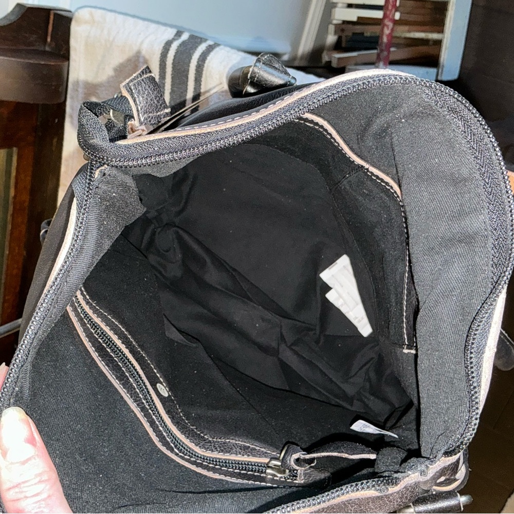 NWT Bed Stu Leather Rachel Shoulder Crossbody Bag Tote Black Rustic Retail $345 - Picture 11 of 14